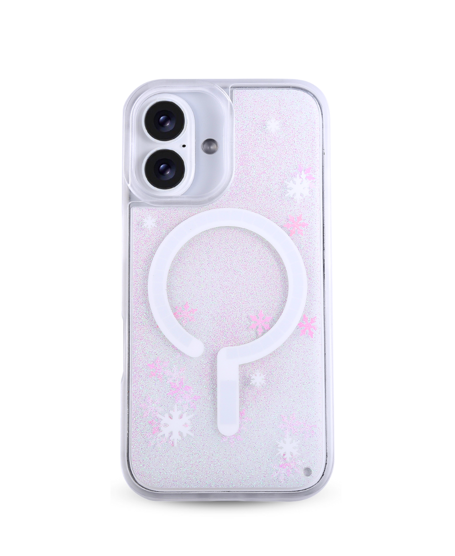 Snow Crystal Glitter MagSafe Phone Case