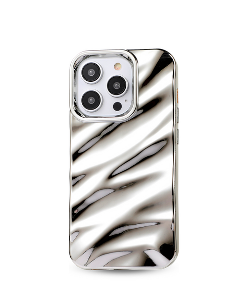 Silver Ripple Phone Case luxylemon