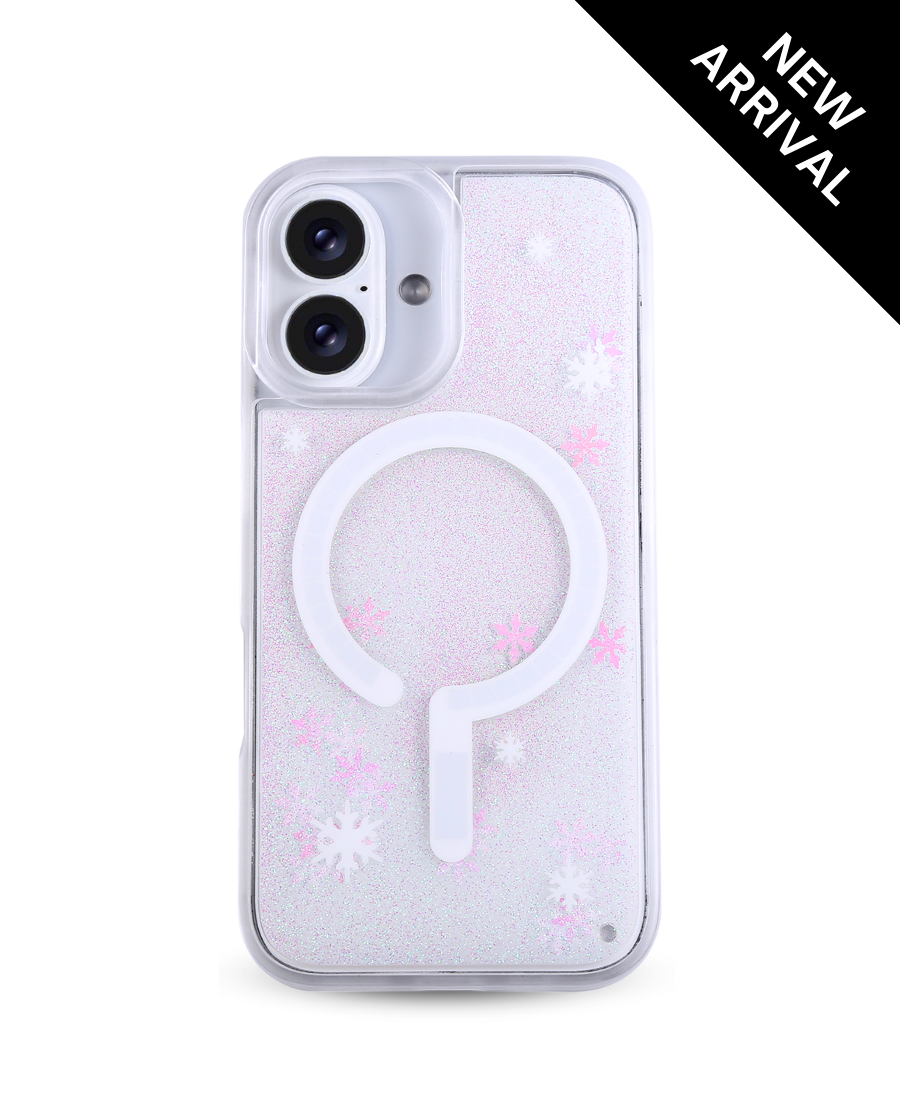 Snow Crystal Glitter MagSafe Phone Case