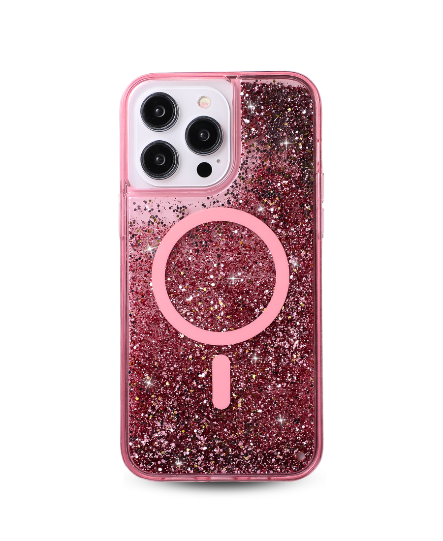 Pink Glitter MagSafe Phone Case